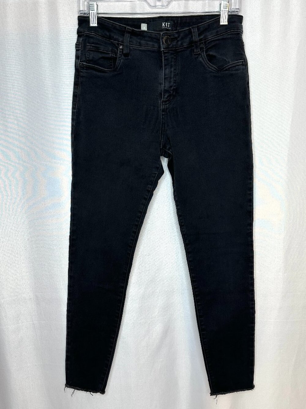 Kut from the Kloth Donna Ankle Skinny Black Jeans, Size 8 Minimalist Preppy Soft